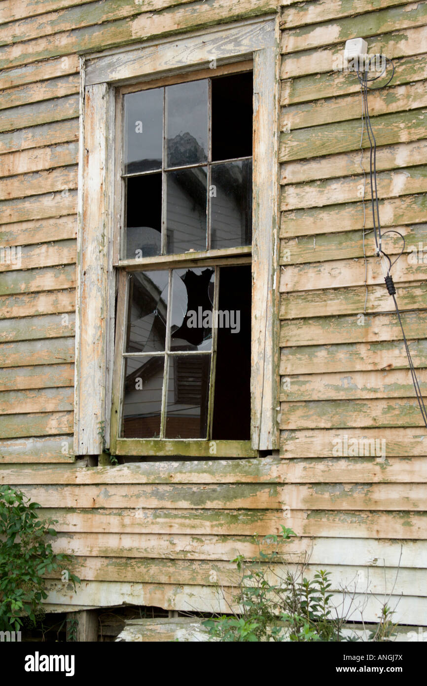 Vetro rotto nella parte inferiore 9. Ward New Orleans in Louisiana Foto Stock
