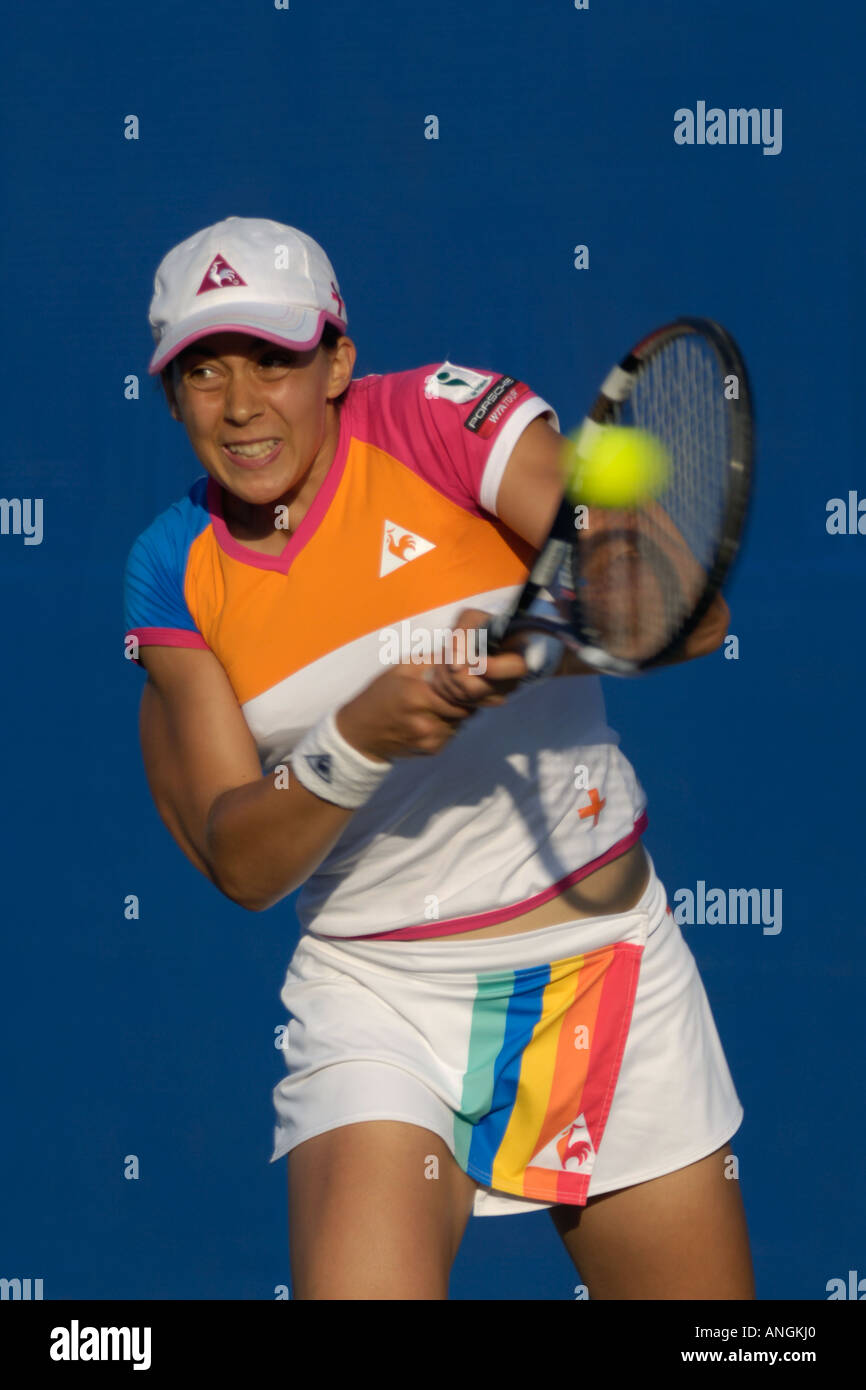 Marion BARTOLI restituisce servire al 2005 Acura Classic, La Costa, California Foto Stock