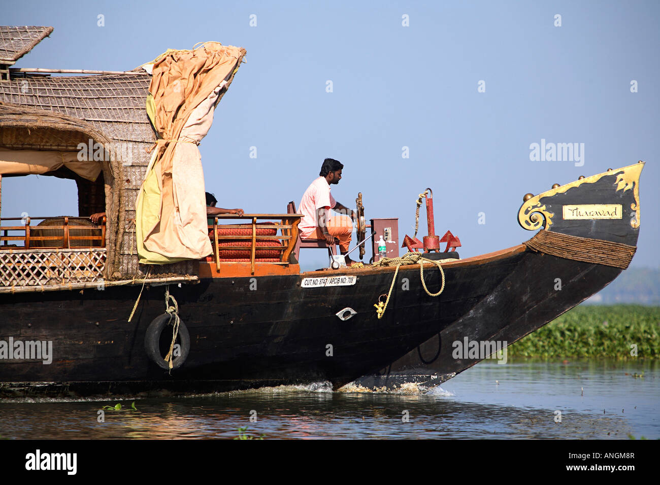 Houseboat a Kerala, India Foto Stock