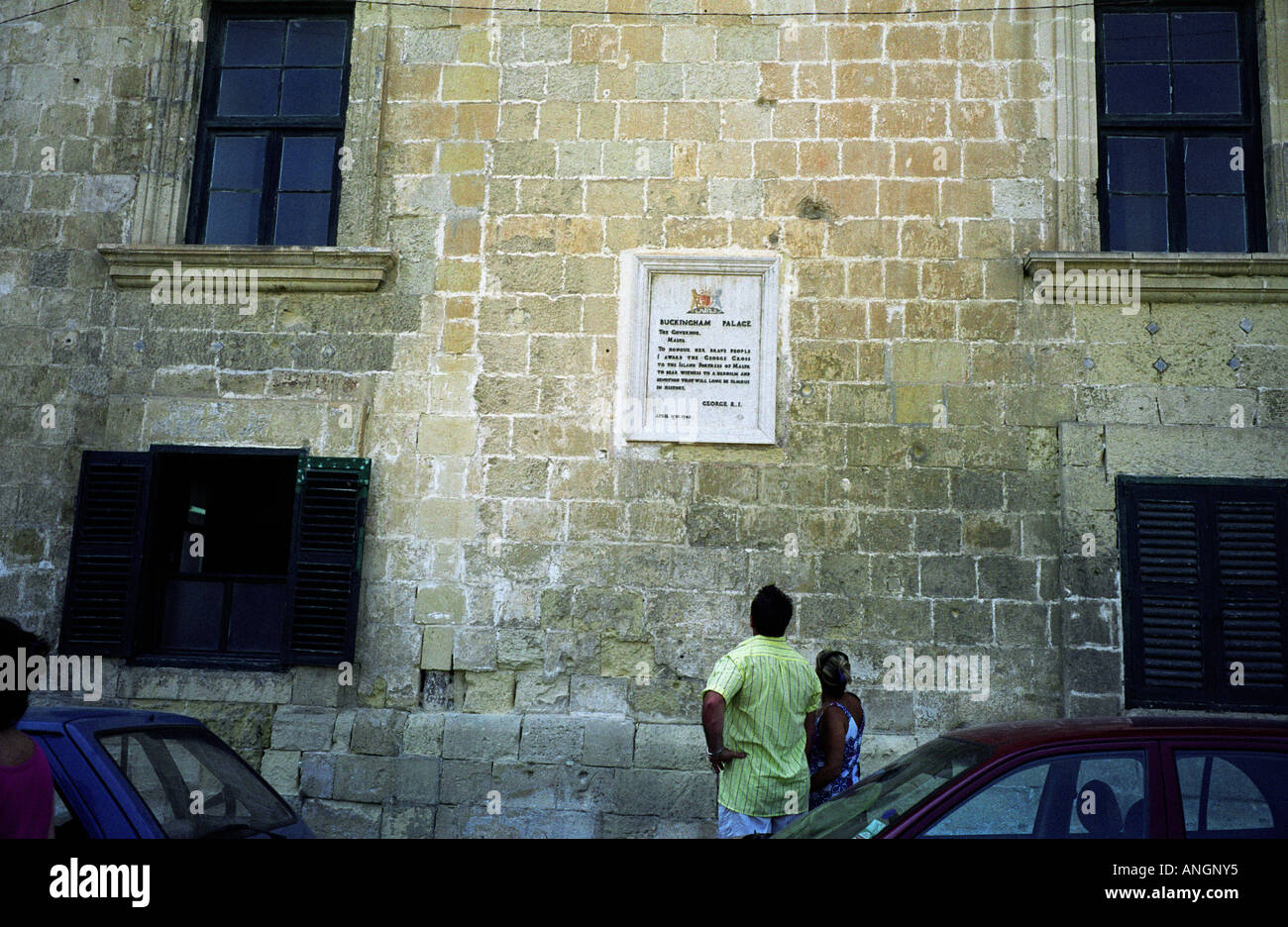 A MALTA La città capitale di Valletta e la croce di San Giorgio citazione 2006 Foto Stock