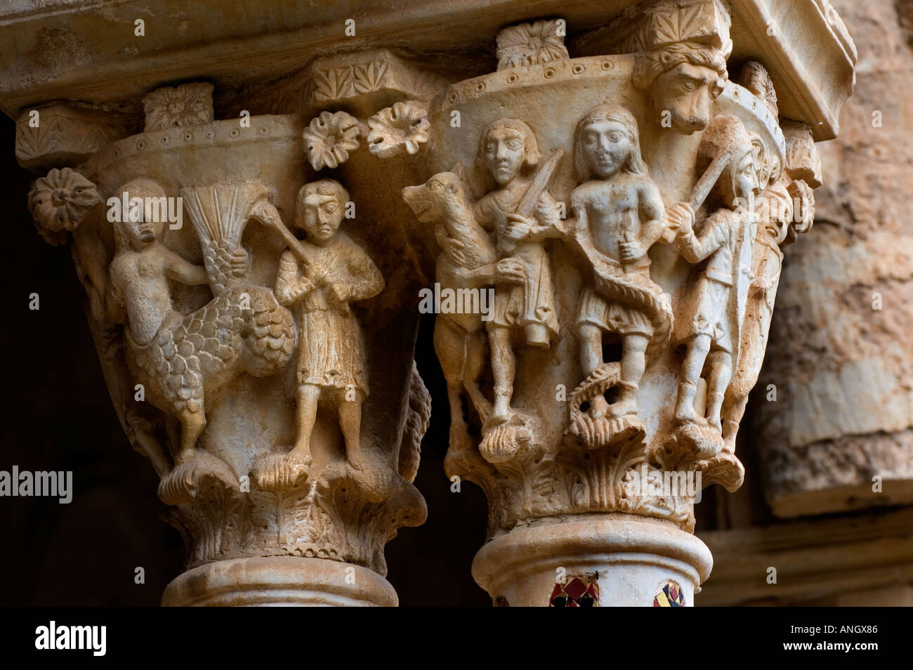 Cattedrale di Monreale, Cattedrale di Santa Maria Nuova di Monreale, Palermo, Sicilia, Grande esempio di architettura normanna, mosaici bizantini Foto Stock