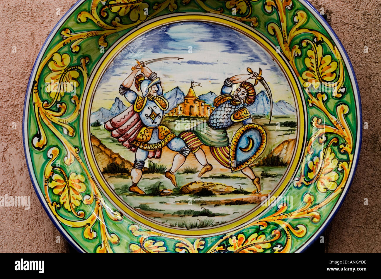 Italia galleria di ceramica Sicilia Palermo Taormina Cefalu Caltegirone Armerina Catania Siracusa Foto Stock