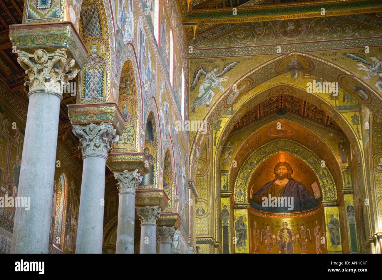 Santa Maria La Nuova Duomo, Monreale, sicilia, Italia Foto Stock