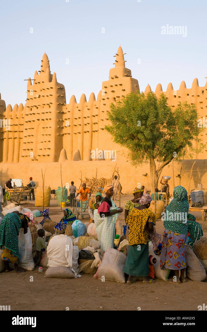 La moschea di Djenne, Djenne, Niger Inland Delta, Mopti regione, Mali Foto Stock