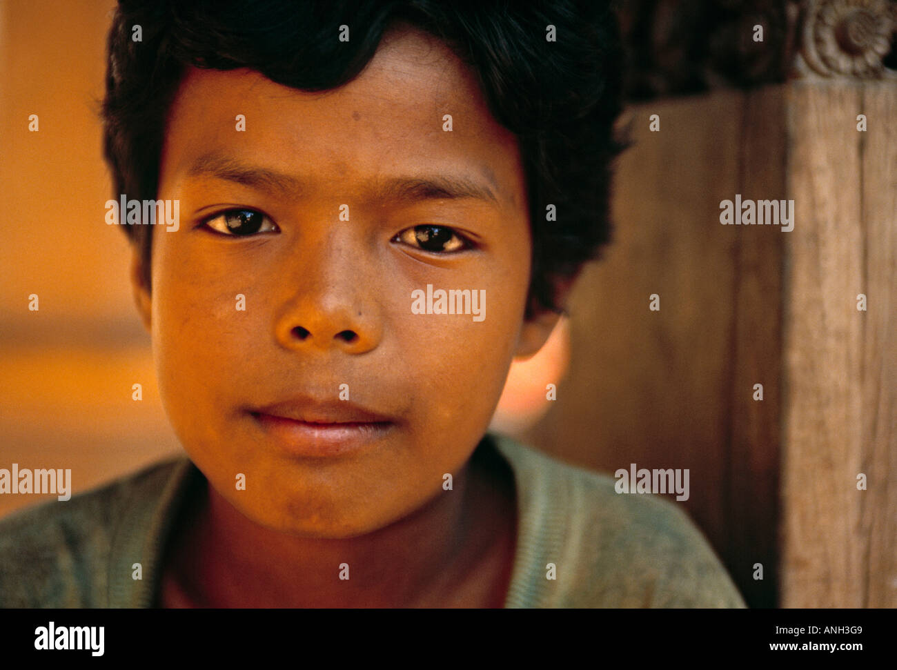 Ritratto di ragazzo, Kathmandu, Nepal Foto Stock