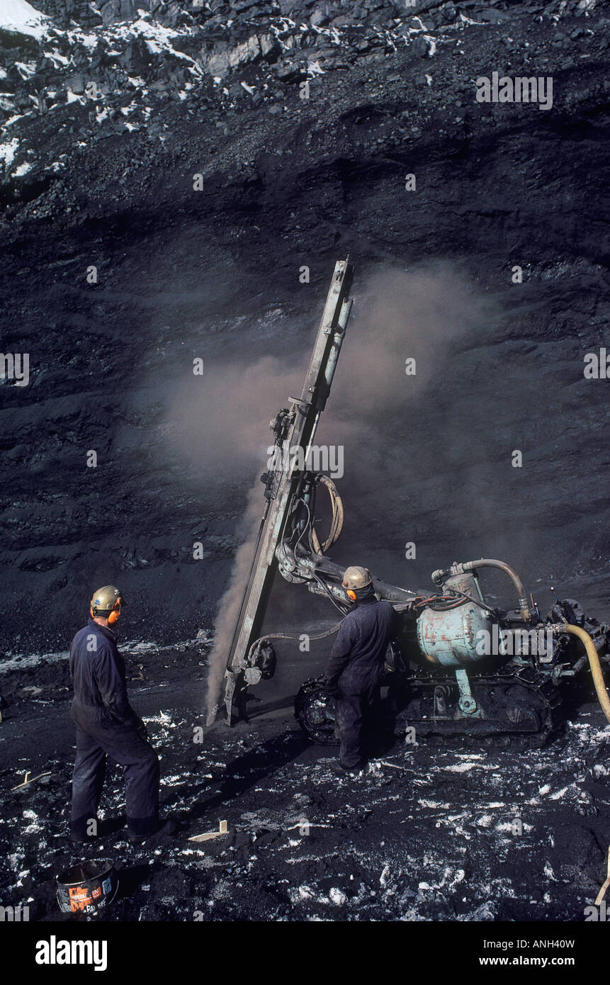 Industria mineraria a lavoro, British Columbia, Canada. Foto Stock