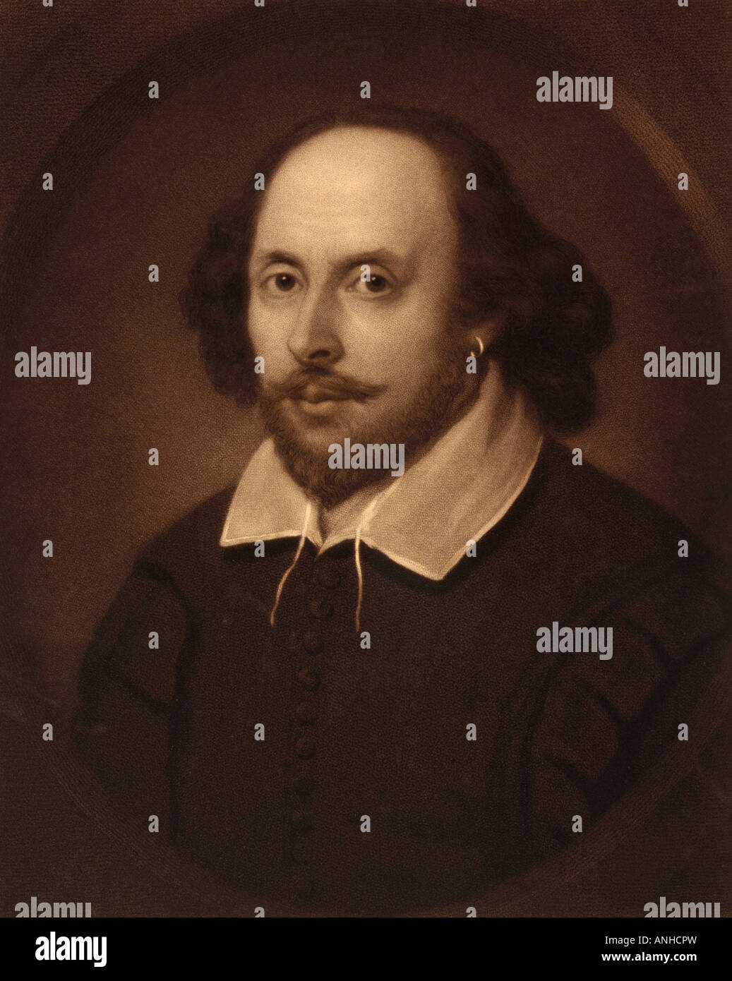 William Shakespeare, 1564 - 1616. Poeta, attore e drammaturgo inglese. Foto Stock