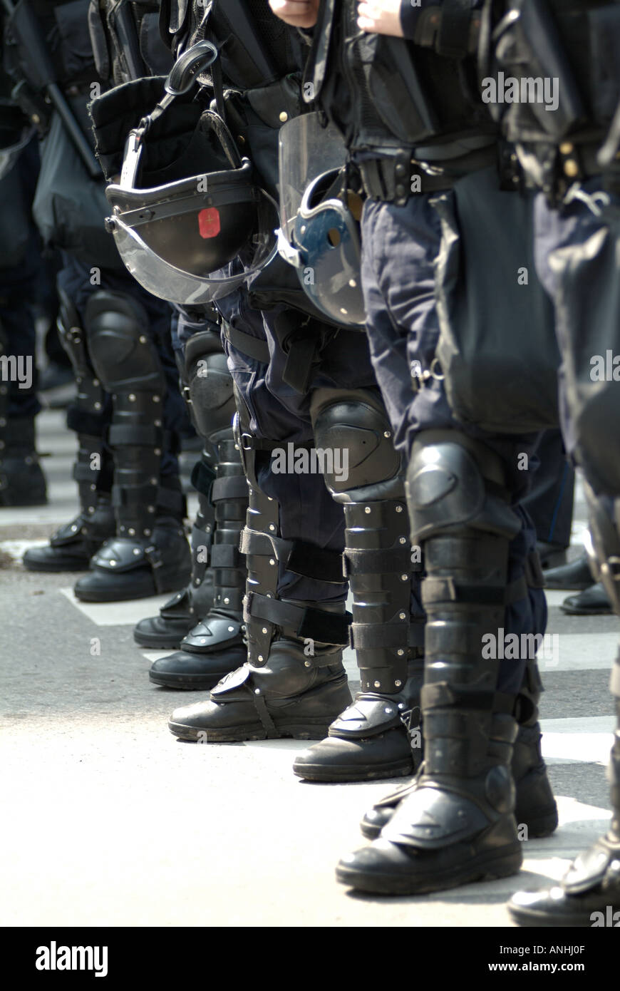 Polizia antisommossa Foto Stock