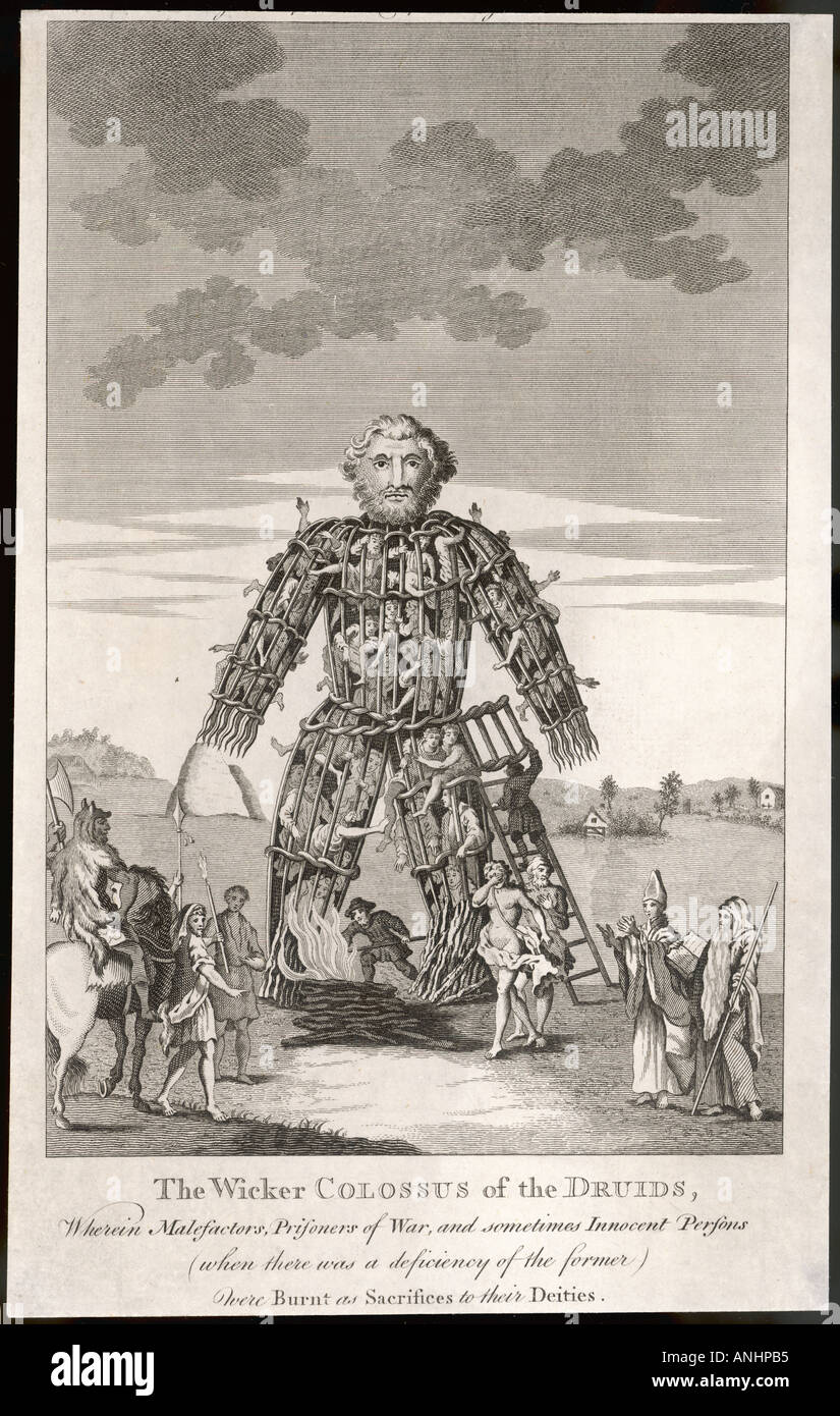 I druidi uomo di vimini Foto Stock