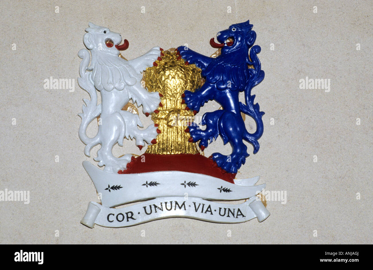 Stamford Lincolnshire Burghley famiglia cresta St Martins Chiesa Foto Stock