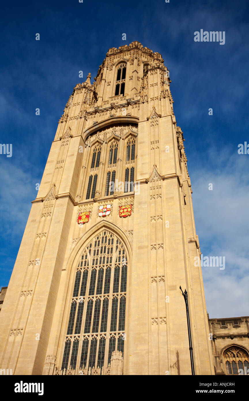 Il Wills Memorial Torre dell'Università di Bristol Foto Stock