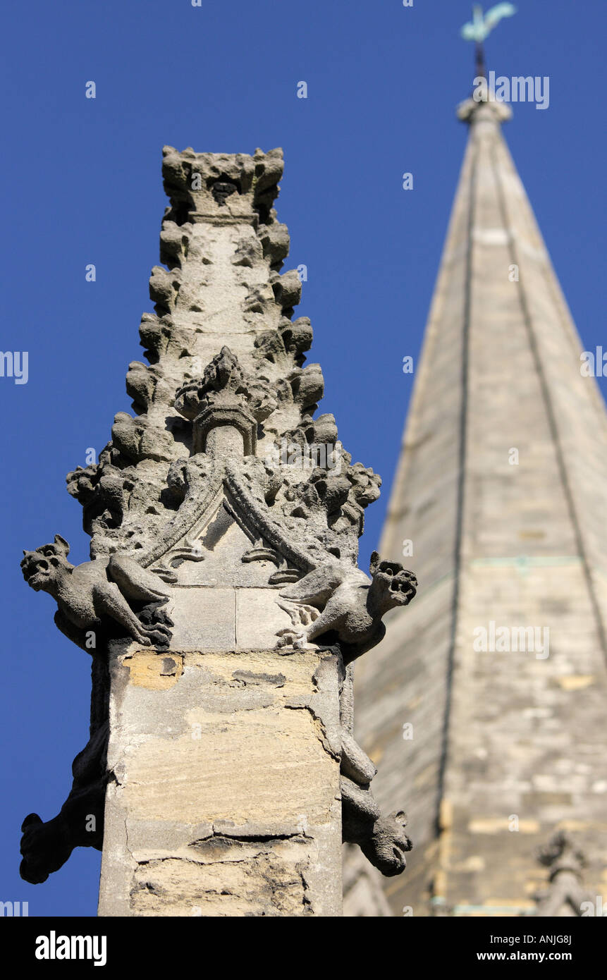 Guglie e doccioni - Chiesa di Santa Maria Oxford 3 Foto Stock