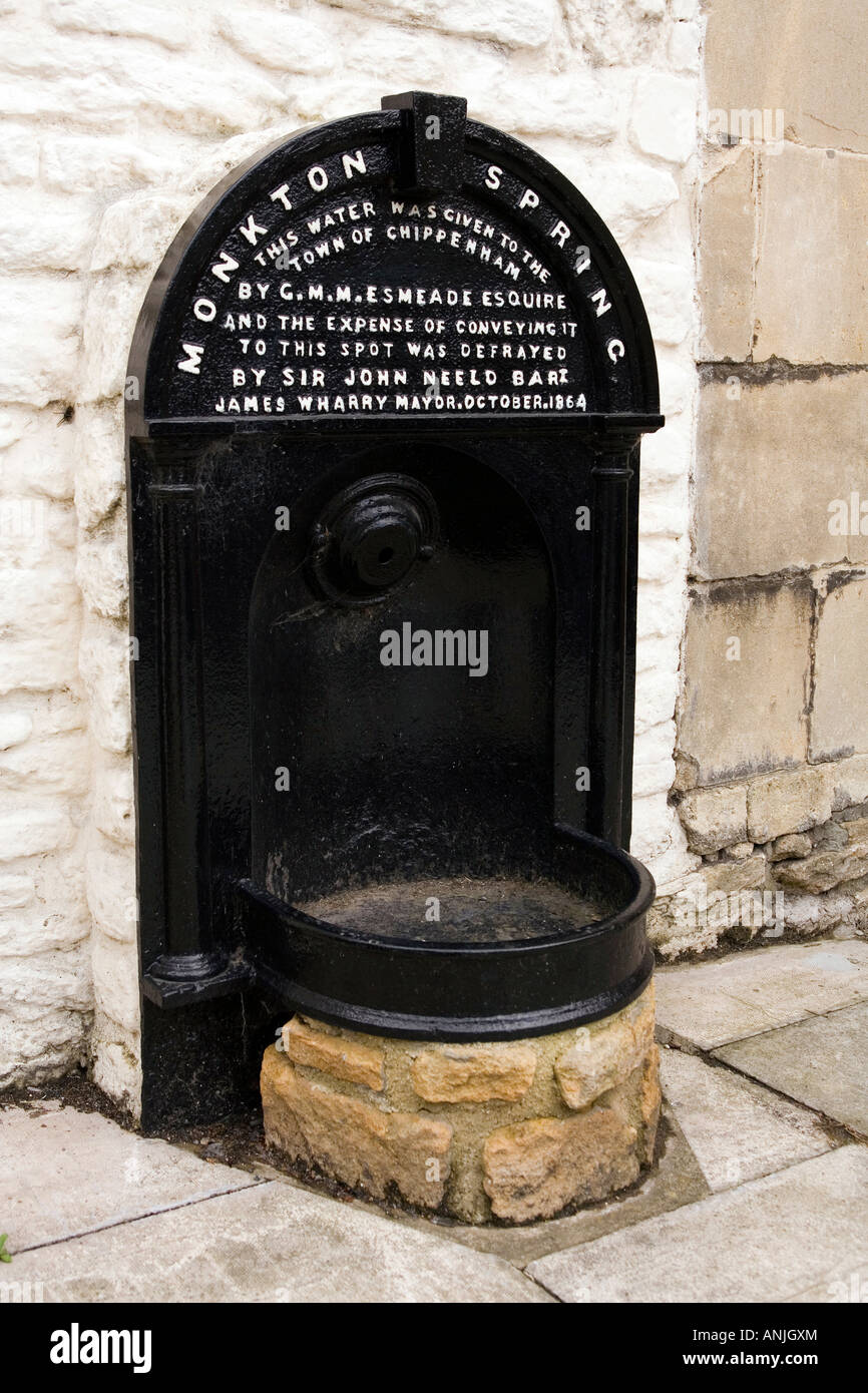 Regno Unito Wiltshire Chippenham Shambles Monkton molla pubblico storica fontana di acqua Foto Stock