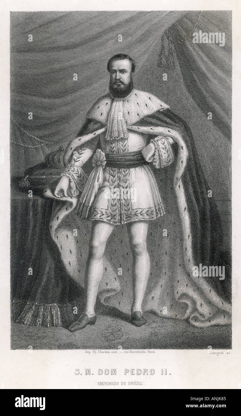Pedro II Imperatore del Brasile Foto Stock