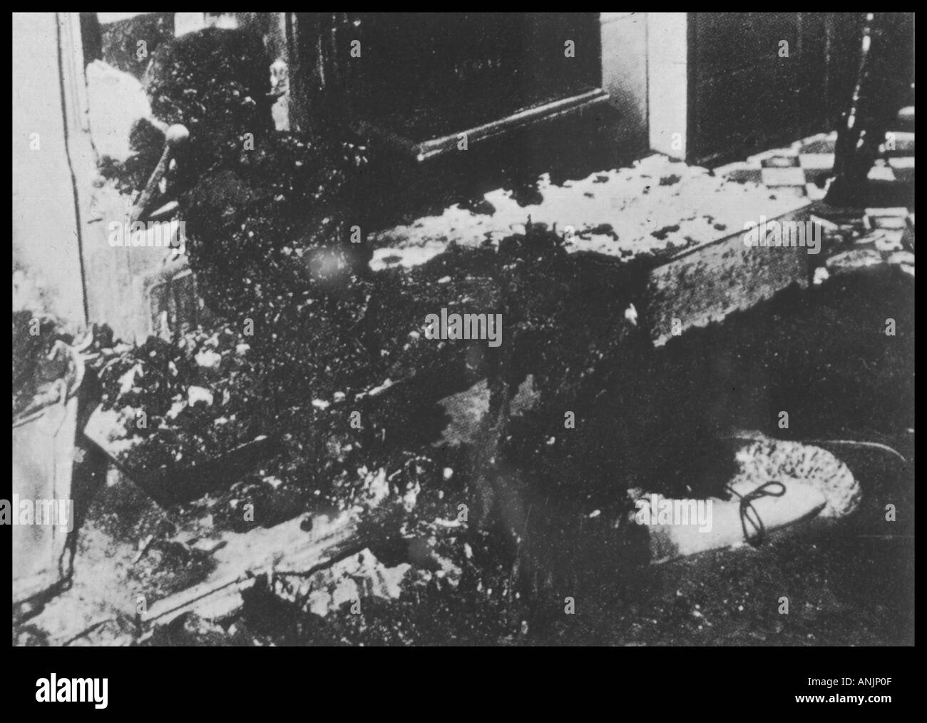 Umani di combustione Foto Stock