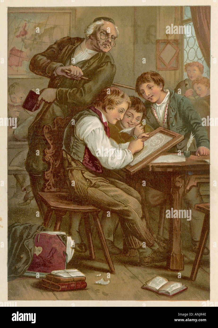 Naughty Schoolboy 1886 Foto Stock