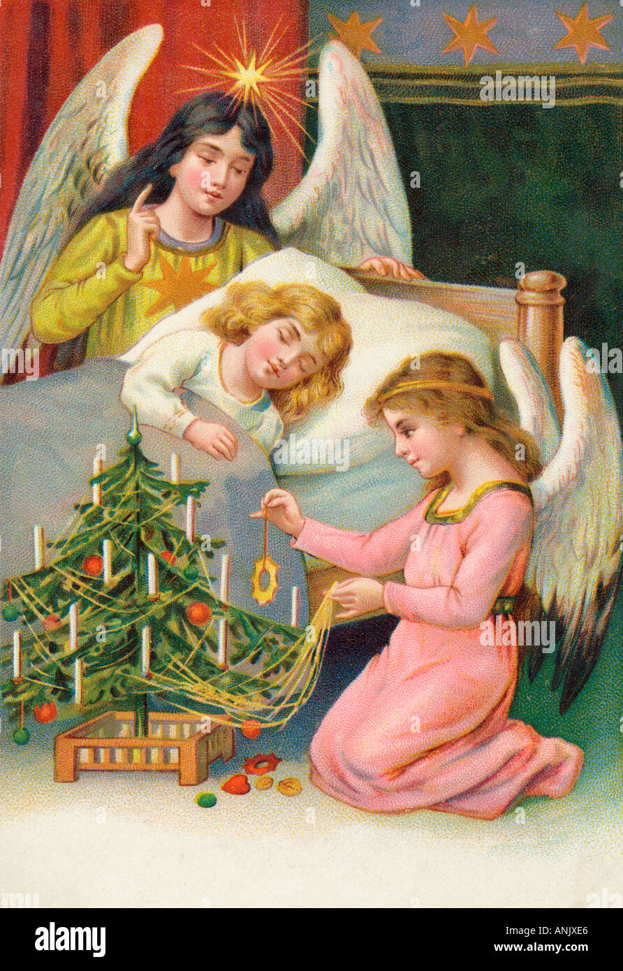Angeli in camera da letto Foto Stock