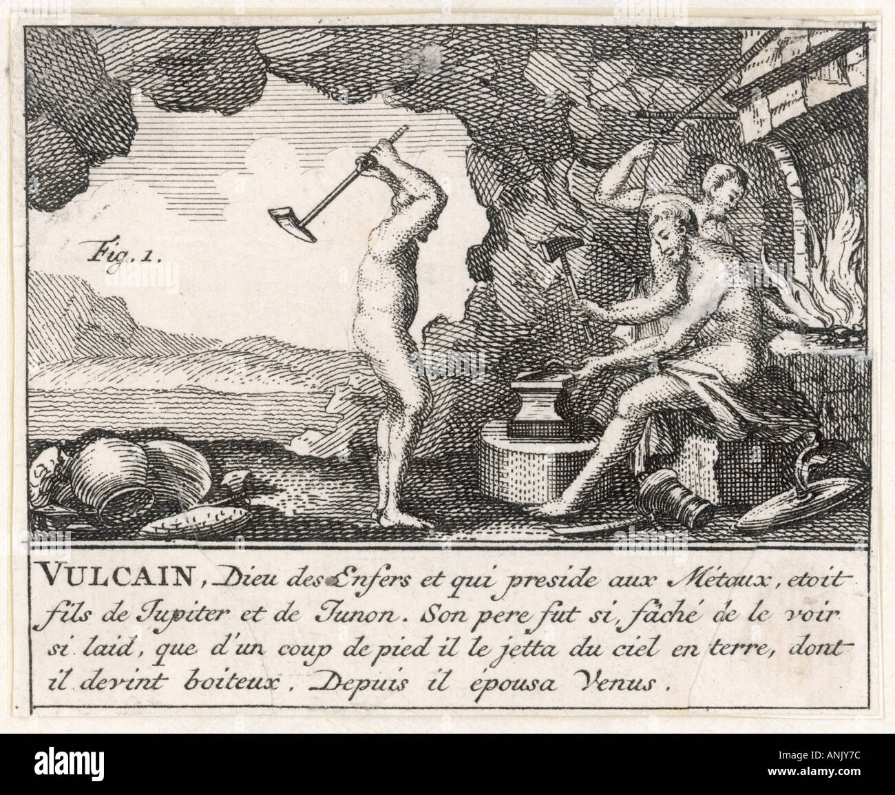 Hephaistos dio del fuoco Foto Stock