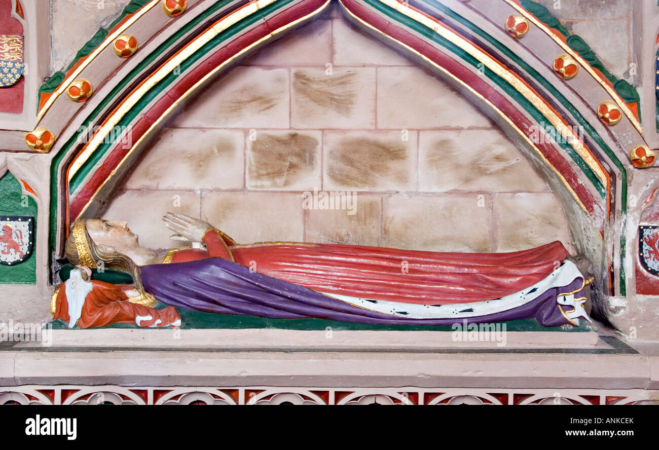 Chiesa di Santa Maria, burford, Shropshire. Tomba della Principessa Elisabetta, figlia di Giovanni di Gaunt e sorella di re Enrico IV d'Inghilterra. Morì in 1426 Foto Stock