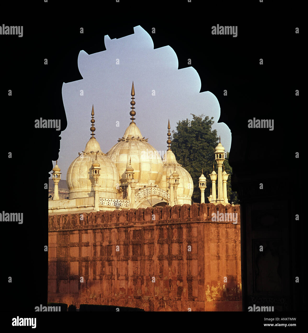 L'India, il Red Fort di Delhi.Il palazzo dell'imperatore Mughal Shah Jahan è di nuovo capitale, Shahjahanabad, la settima Delhi Foto Stock