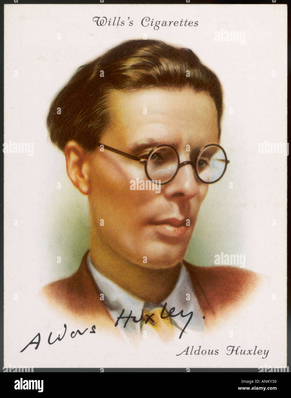 Aldous Huxley Cig Card Foto Stock