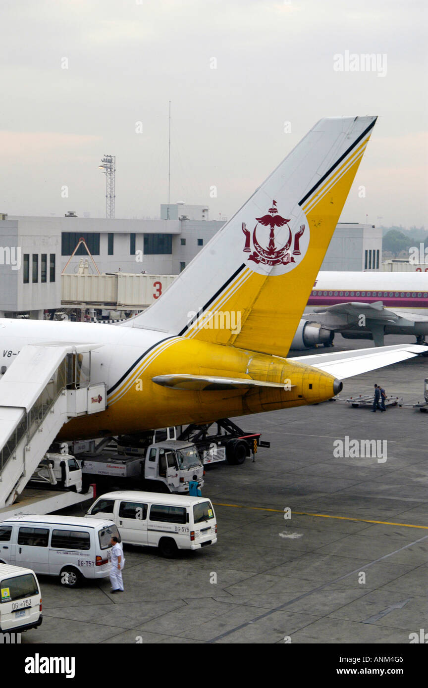 Manutenzione a Brunei Aeroporto Foto Stock