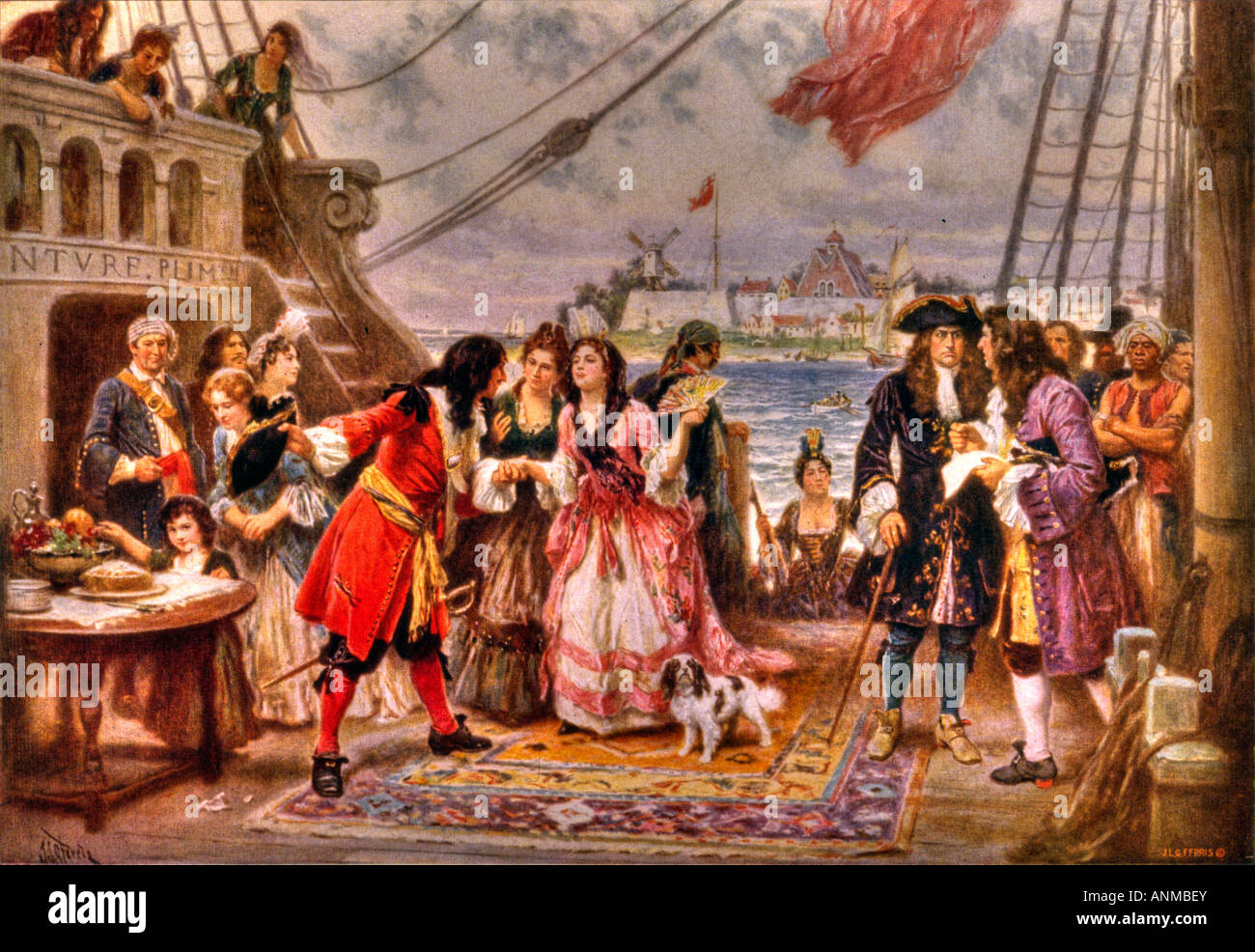 Captain Kidd nel porto di New York Foto Stock