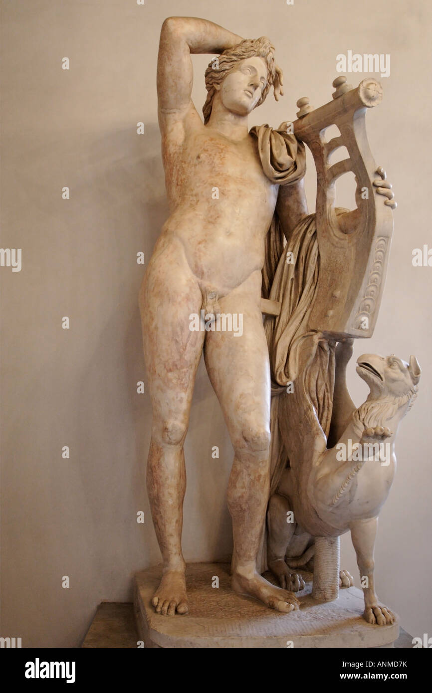 Apollo Citaredo, Museo Capitolino, Roma, Italia Foto Stock