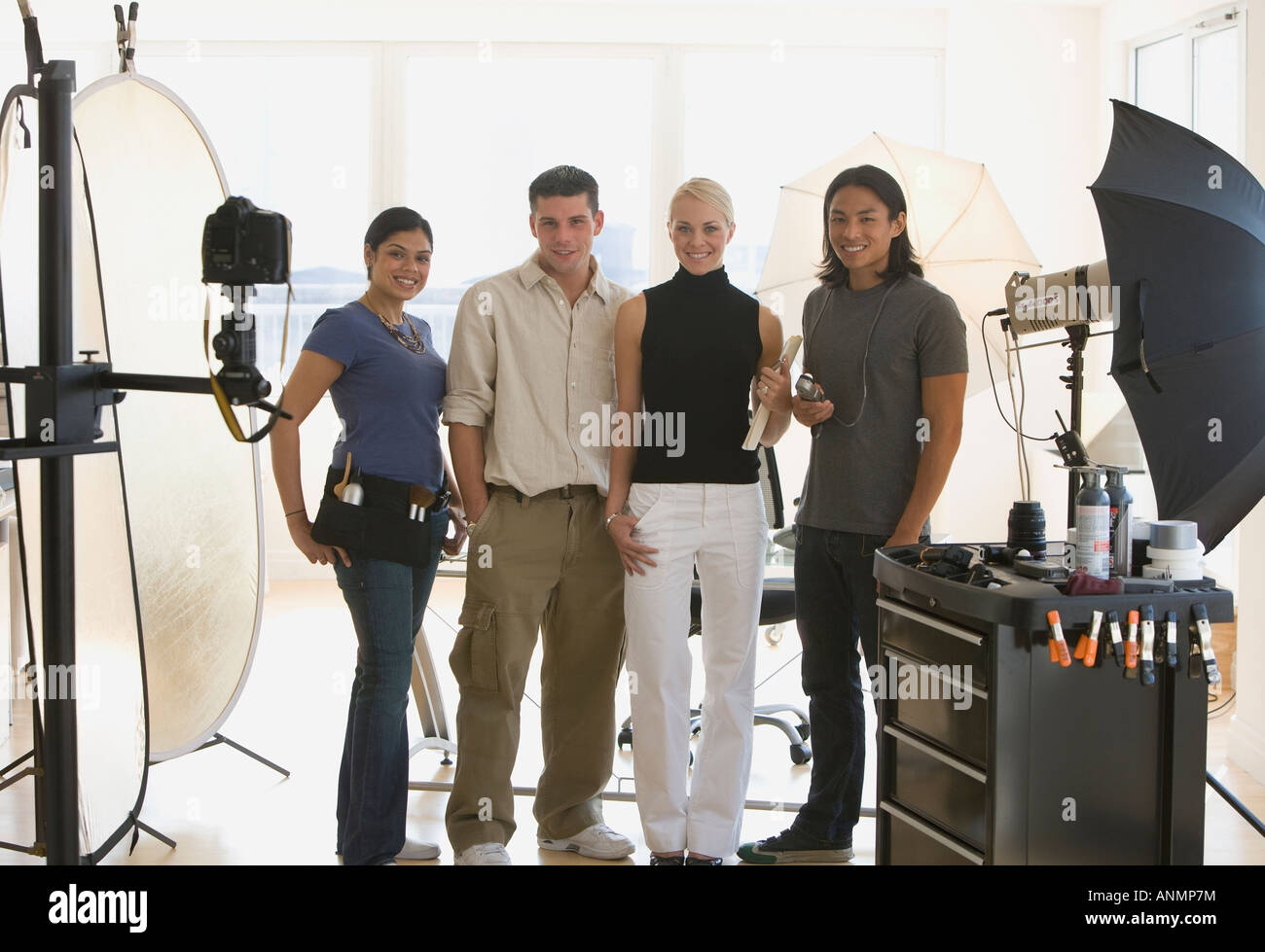 Gli imprenditori a foto riprese in studio Foto Stock