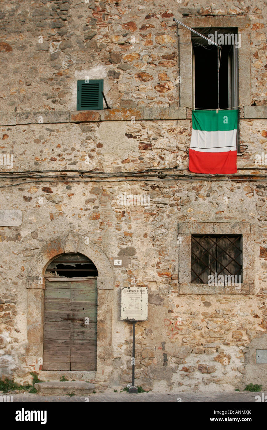 Bandiera italiana Foto Stock