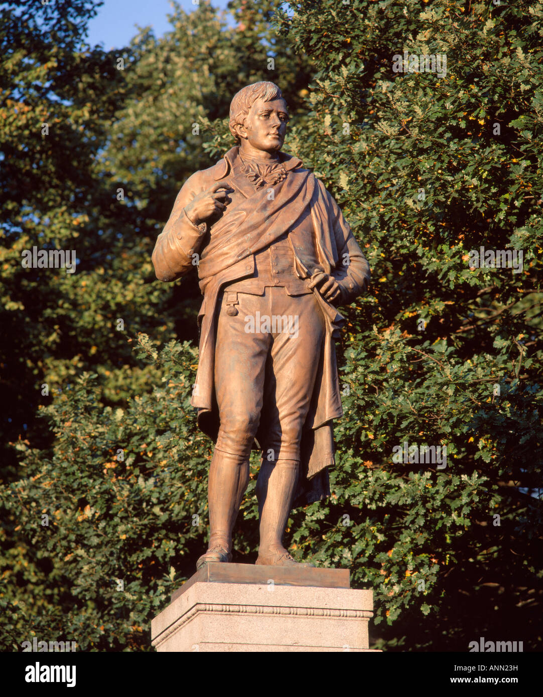 Statua di Robert Burns, città di Stirling, Scozia, Regno Unito Foto Stock