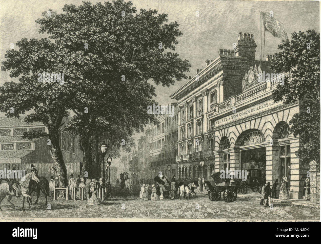 Scheda commerciale Southampton 1844 Foto Stock