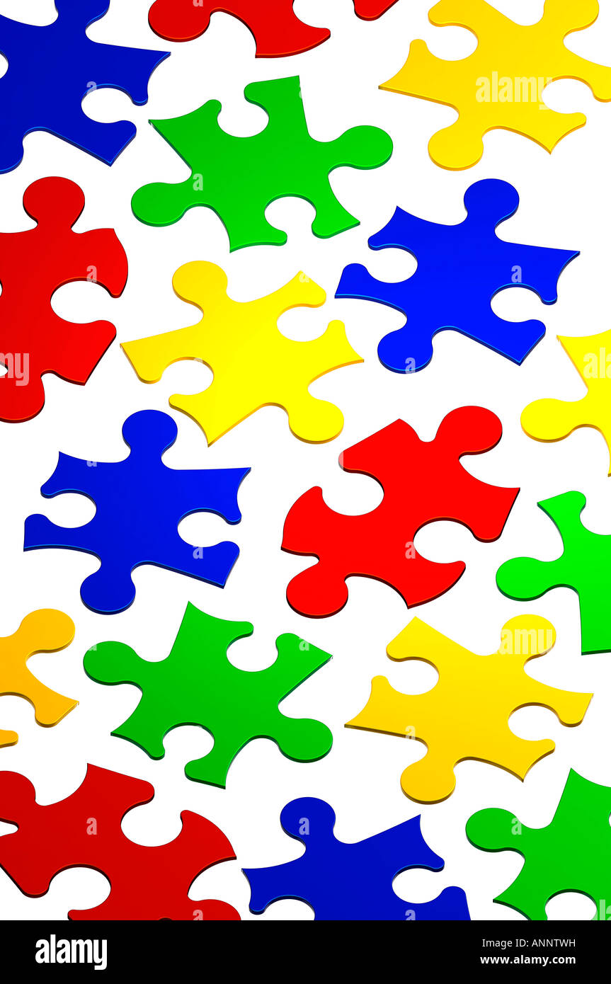 Puzzle di pezzi Foto Stock