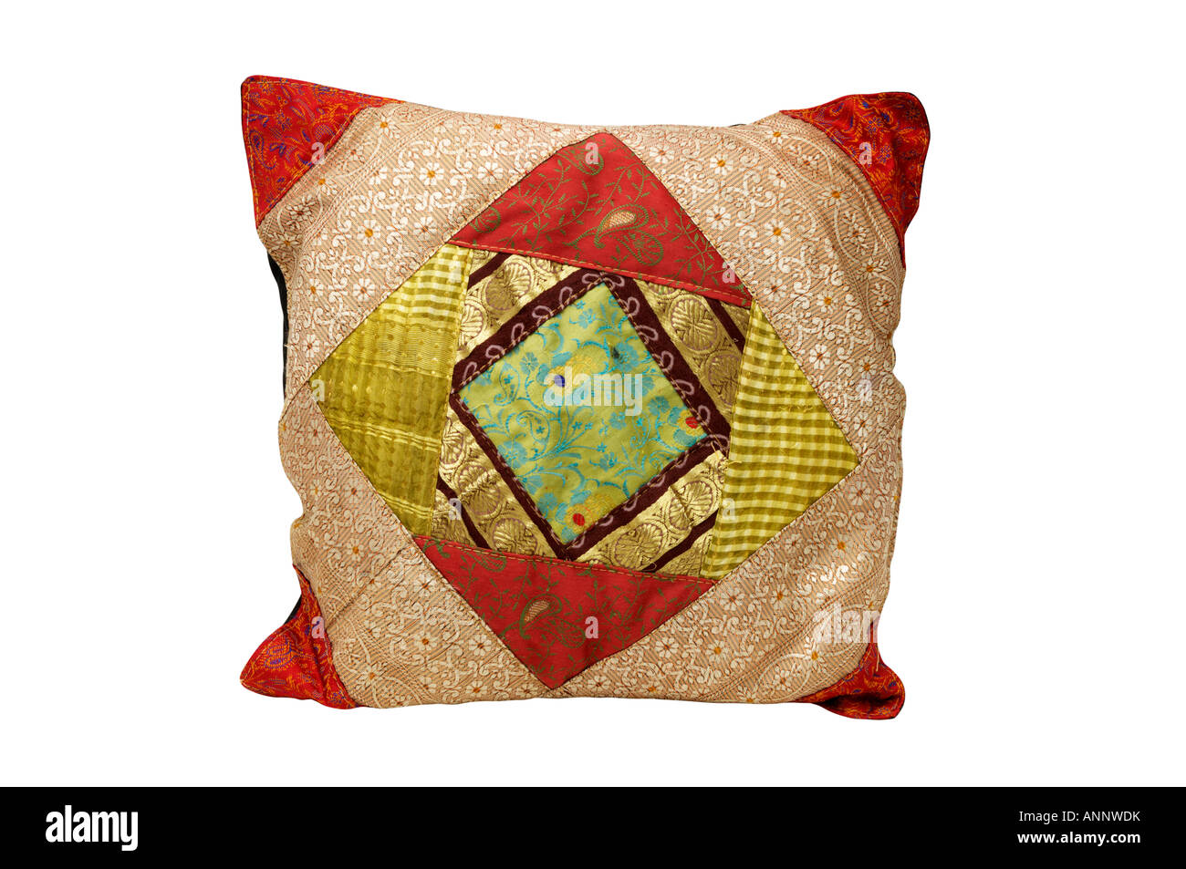 Colorate etnico cuscino quadrato Foto Stock