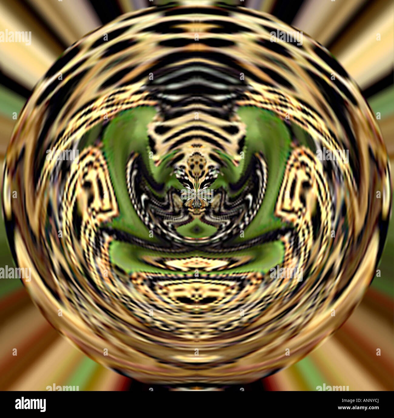 Giungla globale di arte astratta immagine per il turismo ambientale e attività sportive o logo o come Arte Drammatica Kanha Leopard Foto Stock