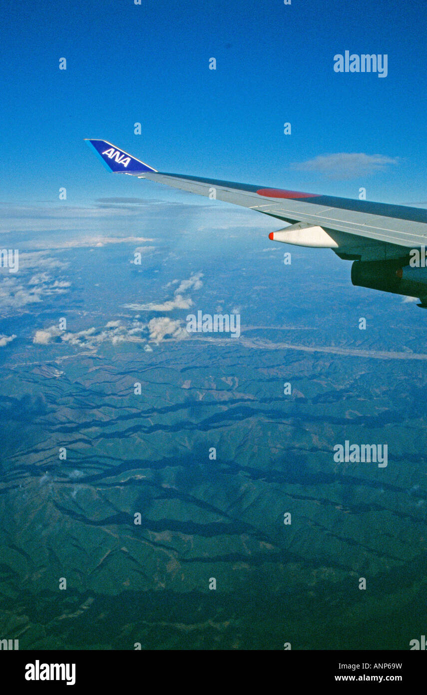 Una vista dalla finestra di aeromobili Foto Stock