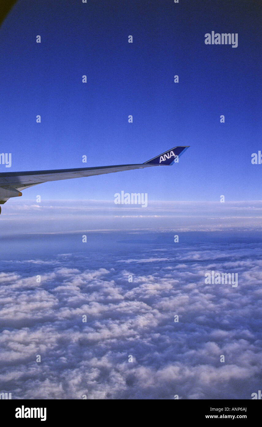 Una vista dalla finestra di aeromobili Foto Stock