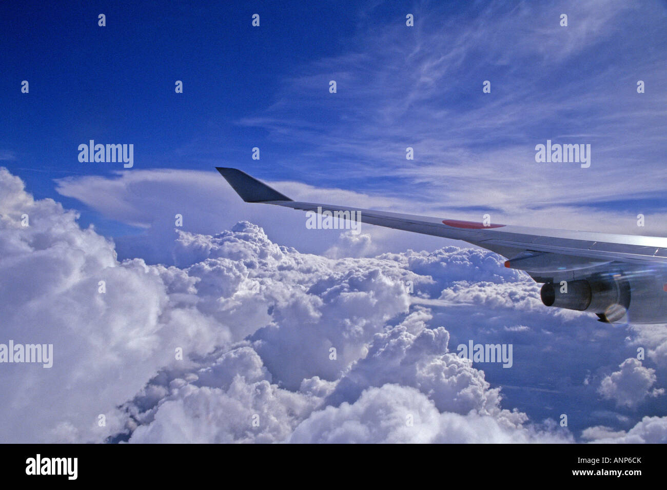 Una vista dalla finestra di aeromobili Foto Stock