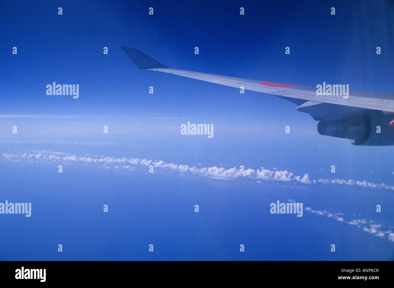 Una vista dalla finestra di aeromobili Foto Stock