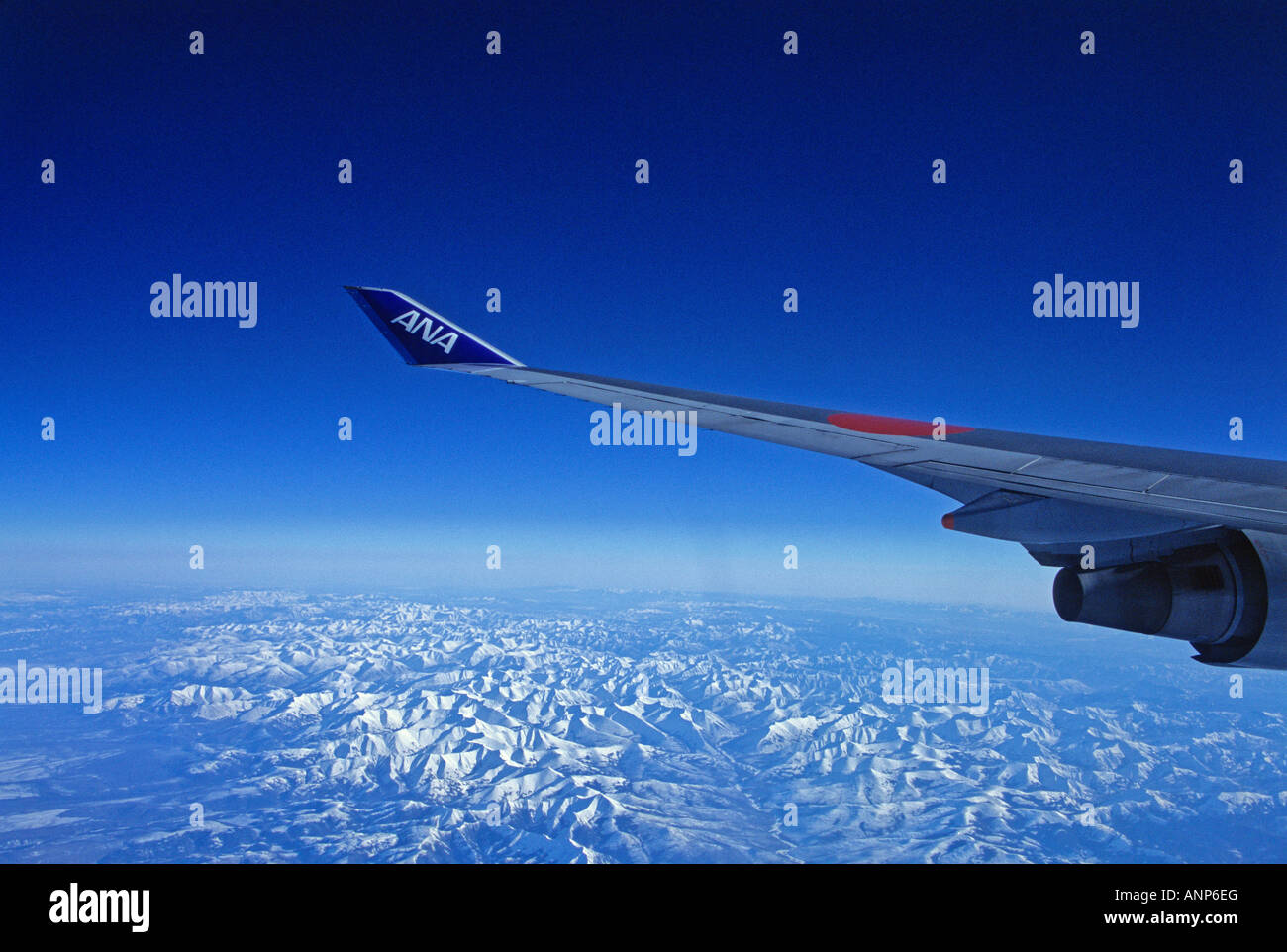 Una vista dalla finestra di aeromobili Foto Stock