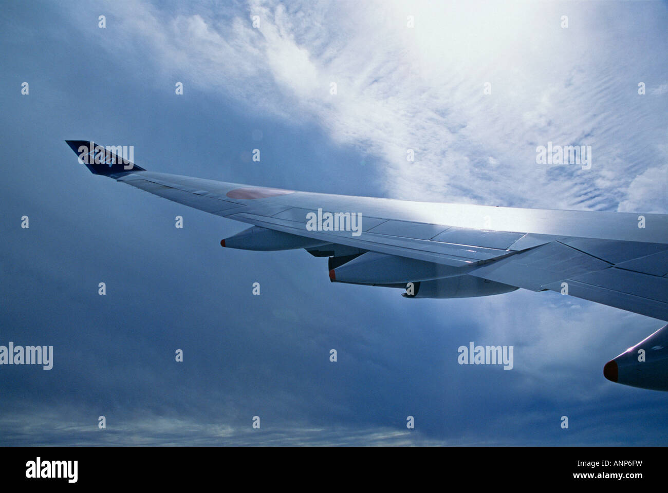 Una vista dalla finestra di aeromobili Foto Stock