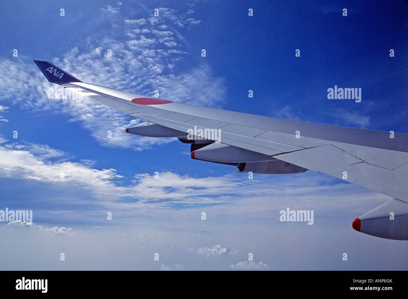 Una vista dalla finestra di aeromobili Foto Stock