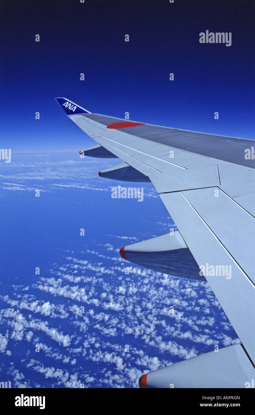 Una vista dalla finestra di aeromobili Foto Stock