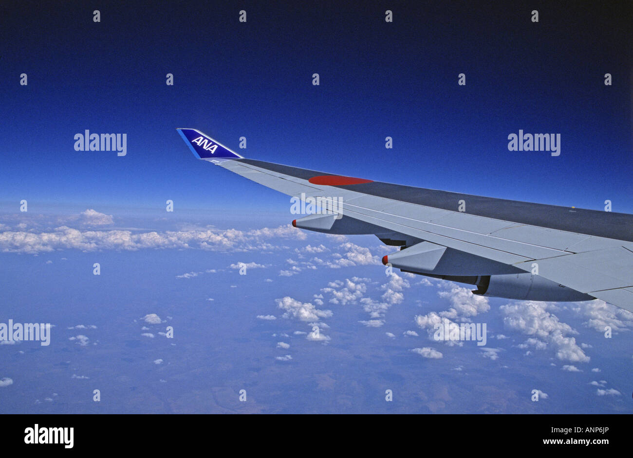 Una vista dalla finestra di aeromobili Foto Stock