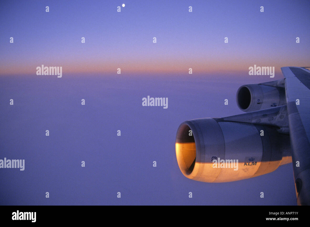 Una vista dalla finestra di aeromobili Foto Stock