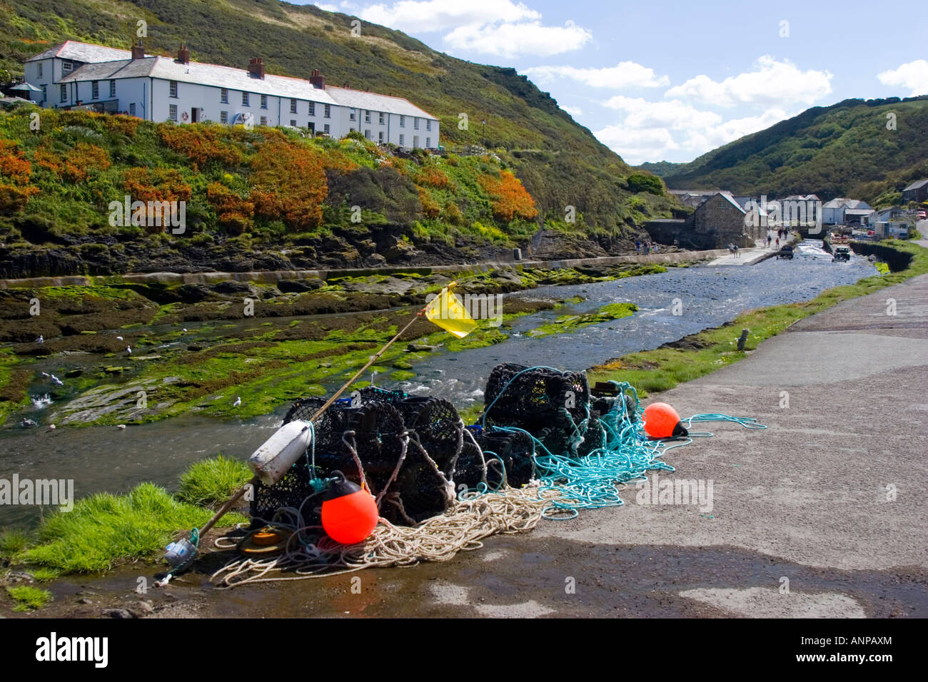 Il villaggio di Boscastle nel North Cornwall Foto Stock