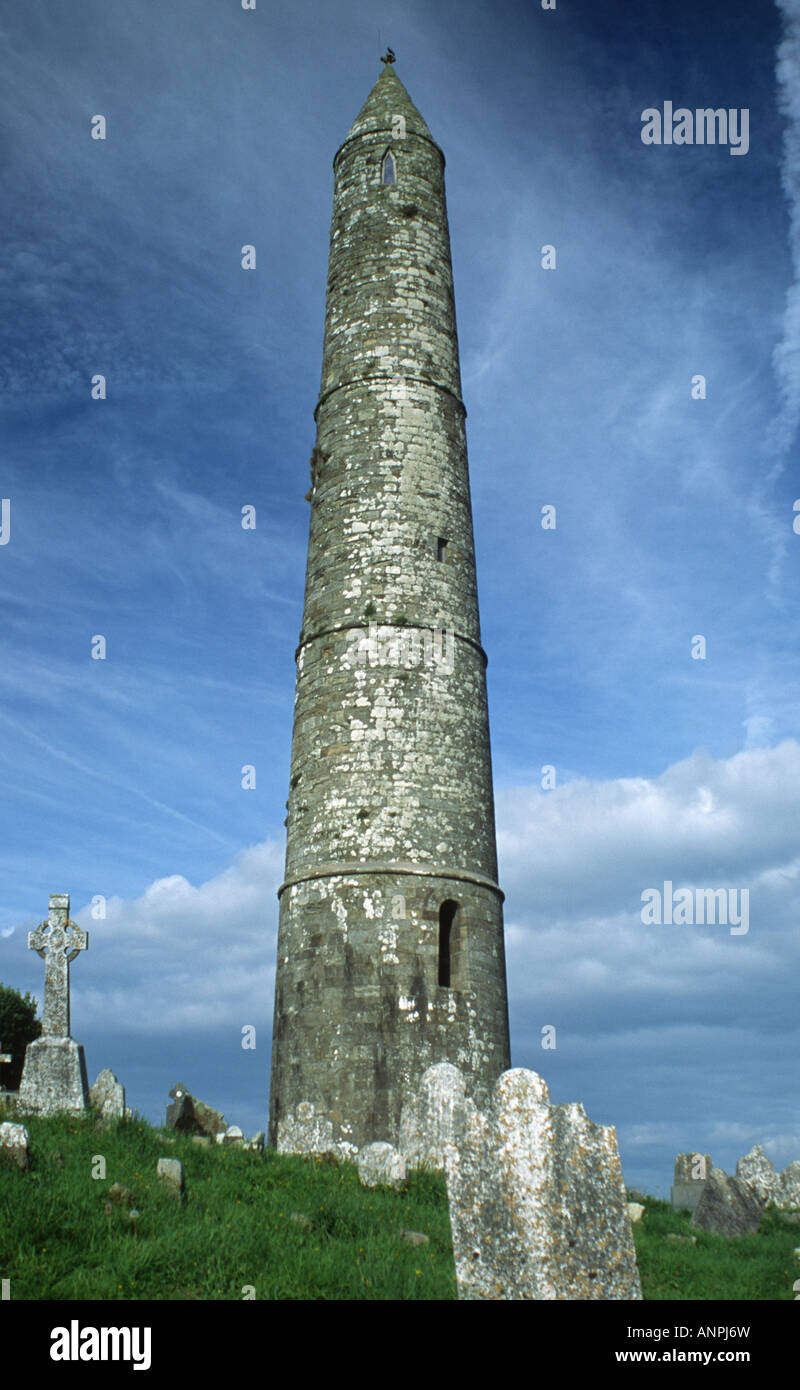 Round di Ardmore paleocristiano di insediamento e monastero waterford Irlanda Foto Stock