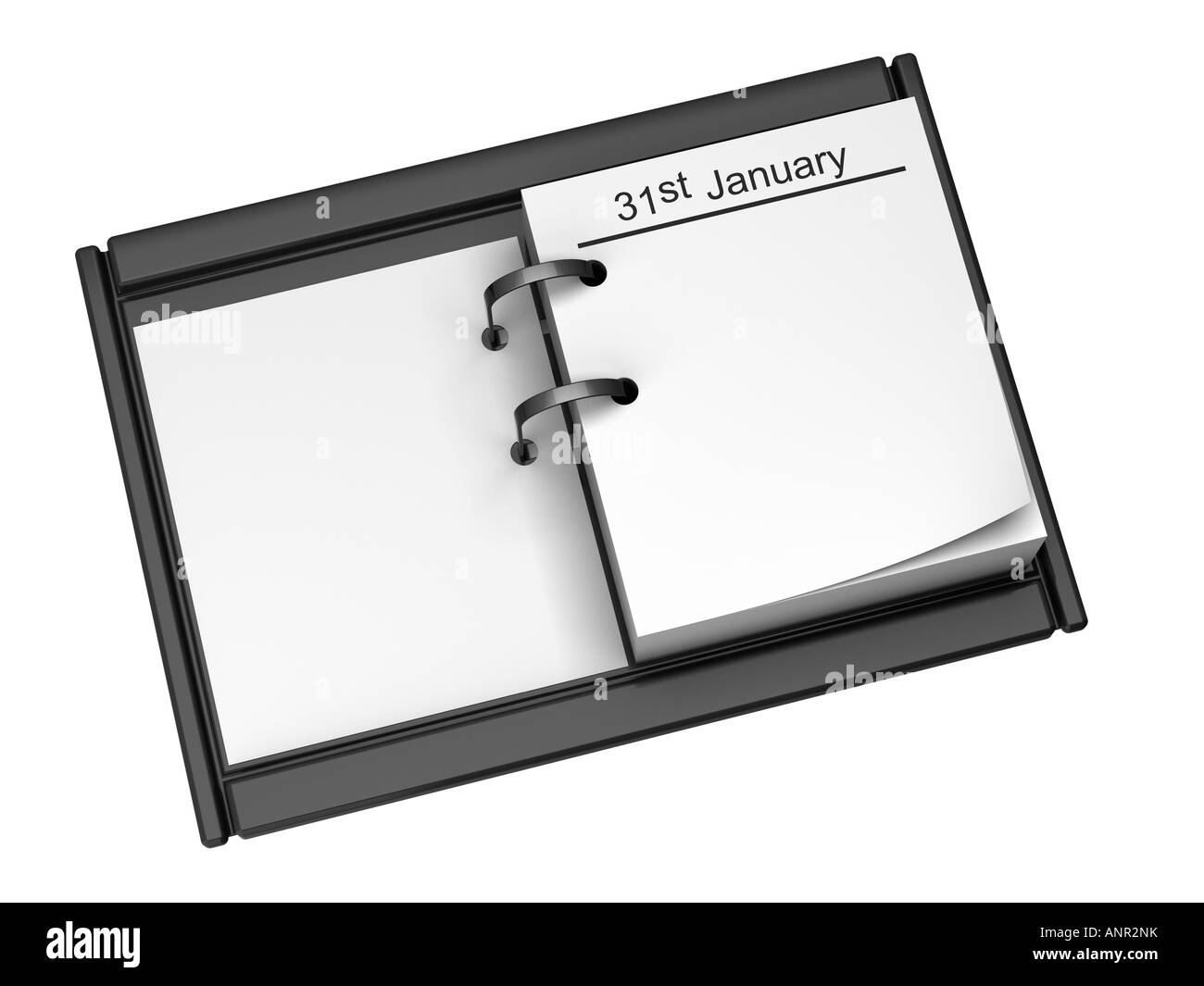 Imposta data di scadenza agenda da tavolo giorno di calendario 31 Gennaio Foto Stock