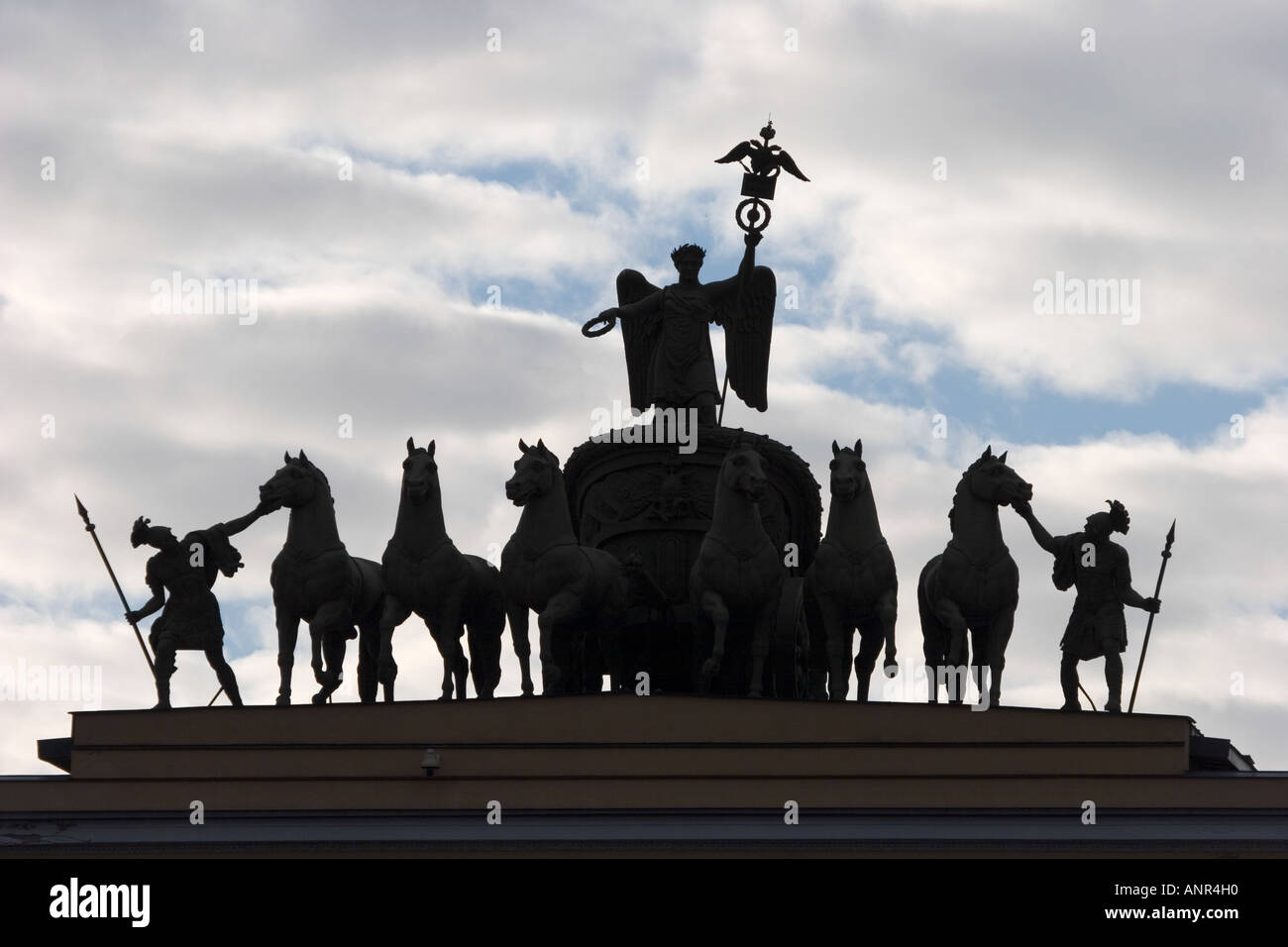 Carro della vittoria la Piazza del Palazzo San Pietroburgo Russia Foto Stock