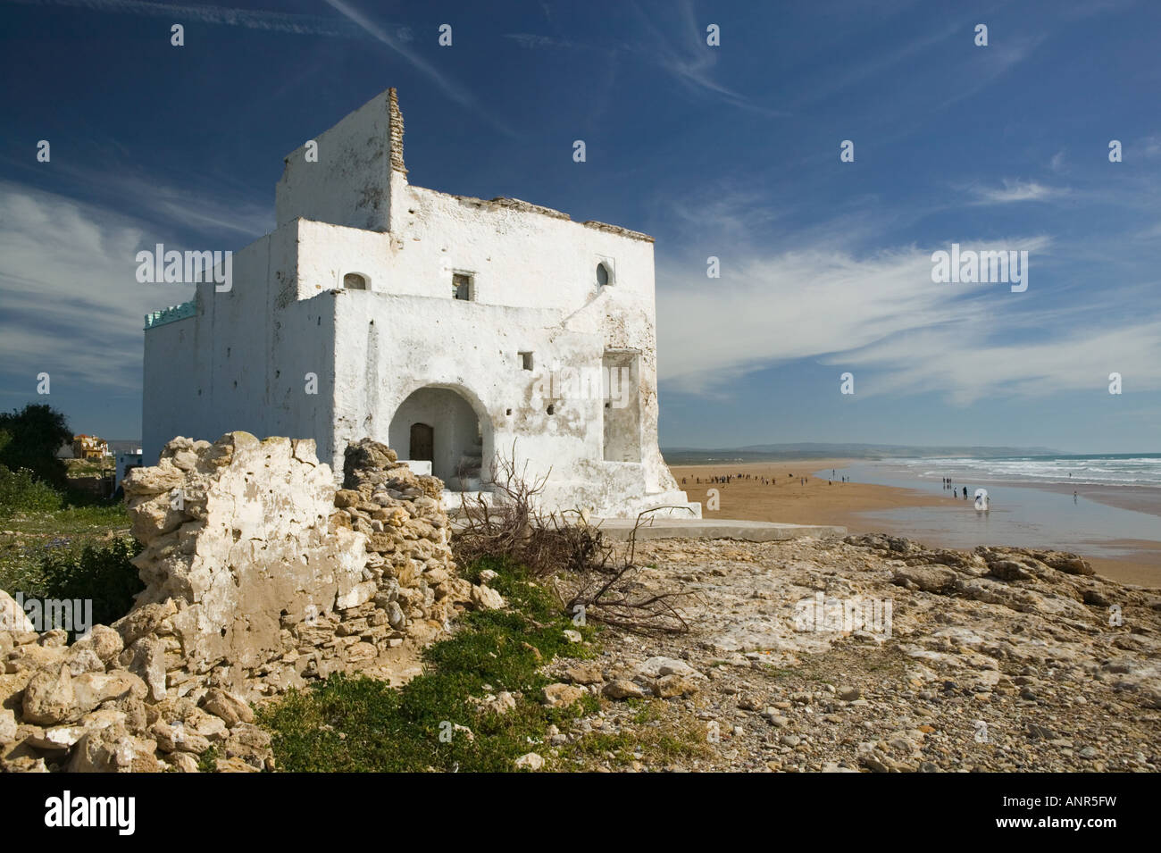 Il Marocco, Costa Atlantica, Essaouira area (Sidi Kaouki): Marabout (Santuario) di Sidi Kaouki Foto Stock